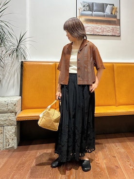「URBAN RESEARCH DOORS（アーバンリサーチドアーズ）のアイテム（タンクトップ）」を使った、YUKI KAWAIさん（レディース・152cm）の夏コーディネート