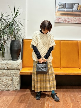 YUKI KAWAIさん（骨格ナチュラル・レディース・152cm）の冬コーディネート