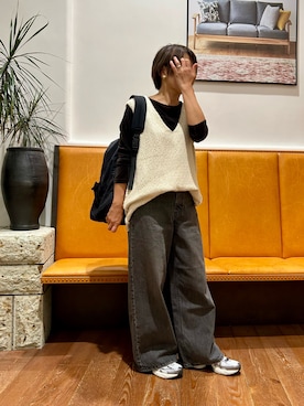 「アイテム（ベスト）」を使った、YUKI KAWAIさん（レディース・152cm）の夏コーディネート