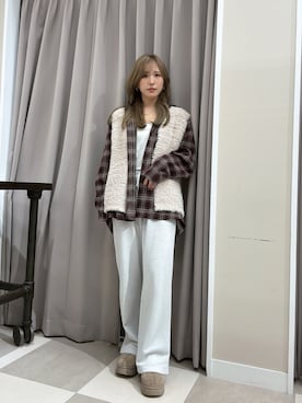 「アイテム（スウェットパンツ）」を使った、Rioriさん（レディース・166cm）の秋コーディネート