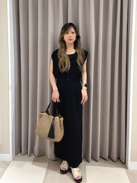 「KBF（ケイビーエフ）のアイテム（ジャケット/アウター）」を使った、Rioriさん（レディース・166cm）の夏コーディネート