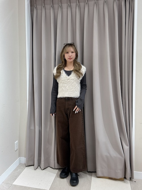 セール】シャギーショートニットベスト（ベスト）｜ITEMS