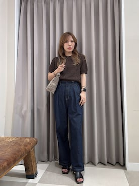 「インディゴデニム」｜Rioriさん（レディース・166cm）の秋コーディネート