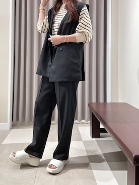 「アイテム（パンツドレス）」を使った、Rioriさん（レディース・167cm）の夏コーディネート