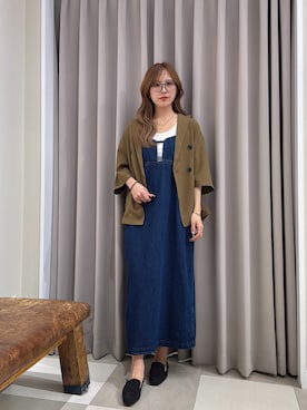 「アイテム（その他アウター）」を使った、Rioriさん（レディース・166cm）の夏コーディネート