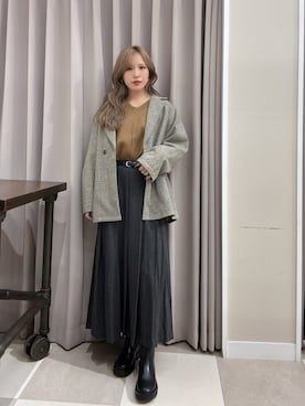 「ITEMS URBANRESEARCH（アイテムズ アーバンリサーチ）のアイテム」を使った、Rioriさん（レディース・166cm）の秋コーディネート