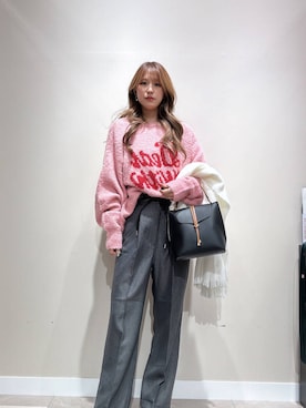 「アイテム（マフラー）」を使った、Rioriさん（レディース・167cm）の秋コーディネート