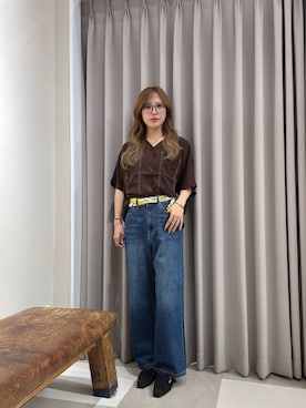 「アイテム（ローファー）」を使った、Rioriさん（レディース・166cm・20代）の夏コーディネート