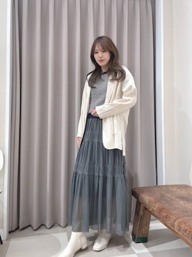 「イエべ秋」｜「アイテム（ジャケット/アウター）」を使った、Rioriさん（レディース・167cm）の春コーディネート