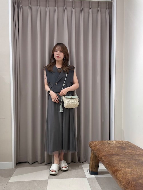 セール】チュールレイヤードワンピース（ワンピース）｜ITEMS