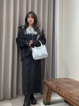 「イエべ秋」｜「アイテム（ジャケット/アウター）」を使った、Rioriさん（レディース・167cm）の冬コーディネート