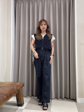「アイテム（ベスト）」を使った、Rioriさん（レディース・166cm・20代）の夏コーディネート
