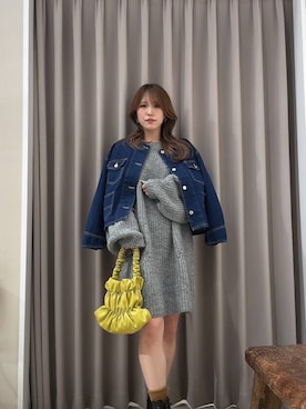 「イエべ秋」｜「アイテム（ジャケット/アウター）」を使った、Rioriさん（レディース・167cm）の冬コーディネート