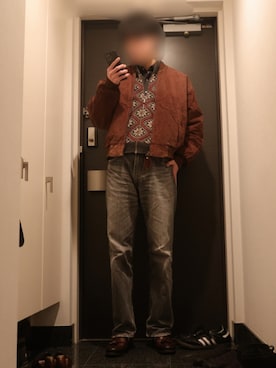 「L.L.Bean（エルエルビーン）のアイテム（トップス）」を使った、山登り太郎さん（メンズ・182cm）の冬コーディネート