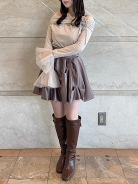 「dazzlin（ダズリン）のアイテム」を使った、ayakaさん（レディース・153cm）の冬コーディネート