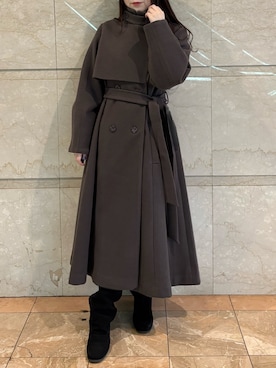 「アイテム（トレンチコート）」を使った、ayakaさん（レディース・153cm）の秋コーディネート