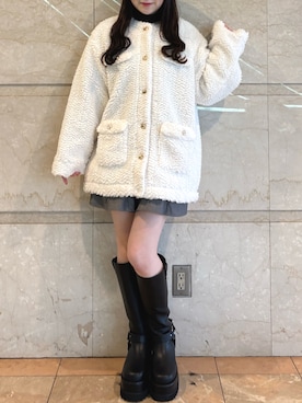 「ガーリーコーデ」｜「アイテム（ブルゾン）」を使った、ayakaさん（レディース・153cm）の秋コーディネート