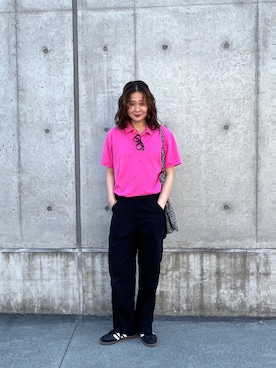 「ノームコア」｜「アイテム（チノパンツ）」を使った、Rioさん（レディース・169cm）の春コーディネート