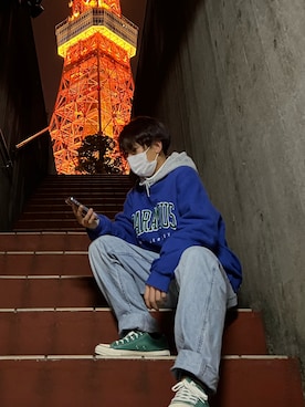 「低身長男子」｜sho-kunさん（メンズ・164cm）の冬コーディネート