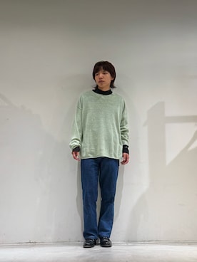 「GARDEN TOKYO（ガーデントウキョウ）のhayha lamka/ヘイヘ ラムカ/hayha lamka/CLASSIC SHIRT（シャツ/ブラウス、ブラック系）」を使った、naokikuma0322さん（メンズ・168cm）の春コーディネート