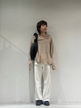 「The Make Happy Studio（ザメイクハッピーストゥディオ）のThe Make Happy Studio/ザメイクハッピーストゥディオ/CROSS BODY BAG（トートバッグ、ブラック系）」を使った、naokikuma0322さん（メンズ・168cm）の春コーディネート