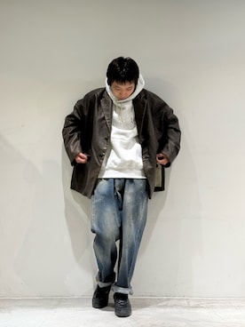 「アイテム（パーカー）」を使った、naokikuma0322さん（メンズ・168cm）の秋コーディネート