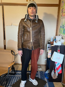 「Johnbull（ジョンブル）のアイテム（ジャケット/アウター）」を使った、whxjy499さん（メンズ・168cm）の冬コーディネート