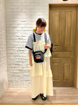 「GLOSTER（グロスター）のアイテム」を使った、haraponさん（レディース・163cm）の夏コーディネート