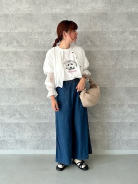 「GLOSTER（グロスター）のアイテム」を使った、haraponさん（レディース・163cm）の夏コーディネート