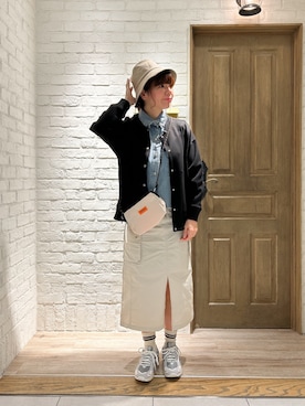 「fredy emue（フレディエミュ）のアイテム（ブルゾン）」を使った、haraponさん（レディース・163cm）の春コーディネート