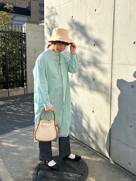 「casselini」｜「アイテム（シャツワンピース）」を使った、haraponさん（レディース・163cm）の春コーディネート