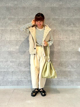 「GEVACO」｜「アイテム（ブルゾン）」を使った、haraponさん（レディース・163cm）の秋コーディネート