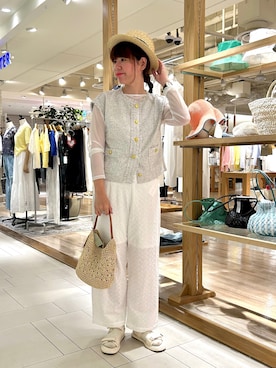 「PANIER（パニエ）のアイテム」を使った、haraponさん（レディース・163cm）の春コーディネート