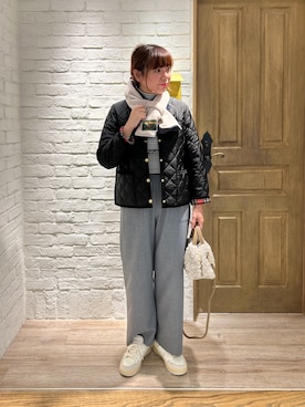 「Traditional Weatherwear」｜「アイテム（ブルゾン）」を使った、haraponさん（レディース・163cm）の冬コーディネート