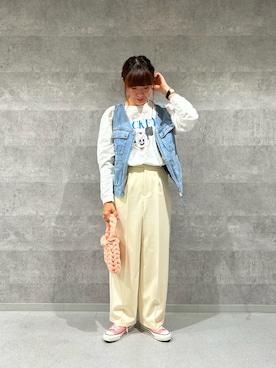 「FREDY&GLOSTER」｜「アイテム（デニムジャケット）」を使った、haraponさん（レディース・163cm）の夏コーディネート