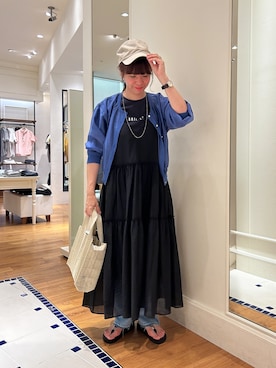 「さらっと晴れやかスナップ」｜haraponさん（レディース・163cm）の夏コーディネート