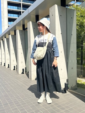 「ミッキーT」｜「アイテム（ワンピース/ドレス）」を使った、haraponさん（レディース・163cm）の春コーディネート