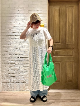 「ミッキーT」｜「アイテム（ワンピース/ドレス）」を使った、haraponさん（レディース・163cm）の夏コーディネート