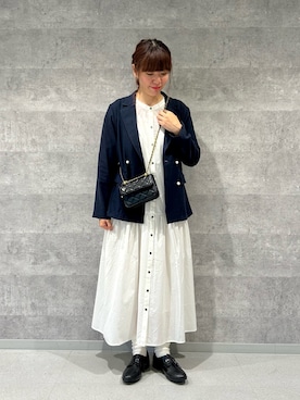 「いまどきジャケット写真」｜「アイテム（シャツワンピース）」を使った、haraponさん（レディース・163cm）の春コーディネート