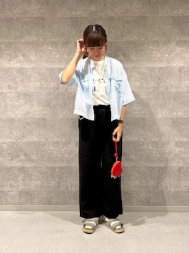 「GLOSTER（グロスター）のアイテム」を使った、haraponさん（レディース・163cm）の夏コーディネート