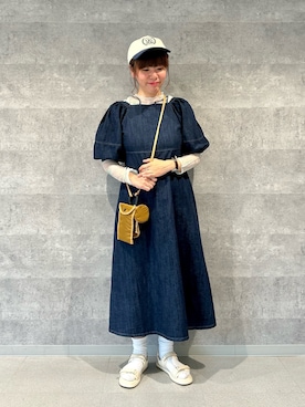「GEVACO」｜「アイテム（帽子）」を使った、haraponさん（レディース・163cm）の春コーディネート