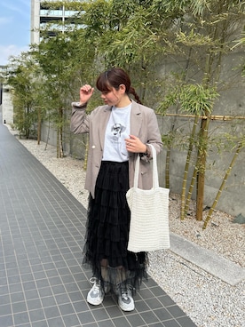 「GLOSTER（グロスター）のアイテム」を使った、haraponさん（レディース・163cm）の春コーディネート
