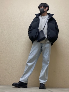 「服とコスメでなりたい自分に」｜「アイテム（ダウンジャケット/コート）」を使った、ruifashion84さん（メンズ・173cm）の冬コーディネート