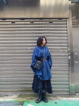 「冷色系」｜grasstyyさん（レディース・160cm）の秋コーディネート