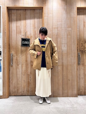 「CIAOPANIC TYPY（チャオパニックティピー）のアイテム（トレンチコート）」を使った、すいさん（レディース・160cm）の春コーディネート