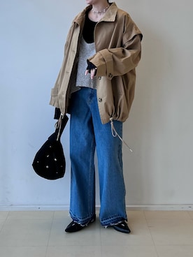 「CIAOPANIC TYPY（チャオパニックティピー）のアイテム（トレンチコート）」を使った、すいさん（レディース・160cm）の春コーディネート