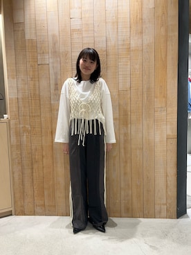 「ベストコーデ」｜「アイテム（スウェットパンツ）」を使った、すいさん（レディース・160cm）の春コーディネート