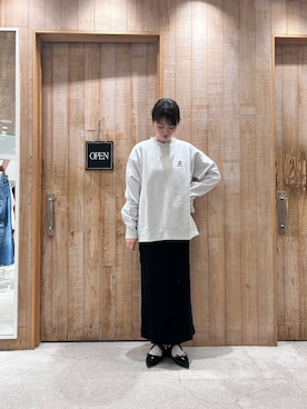 「CIAOPANIC TYPY（チャオパニックティピー）のアイテム（スウェット）」を使った、すいさん（レディース・160cm）の春コーディネート