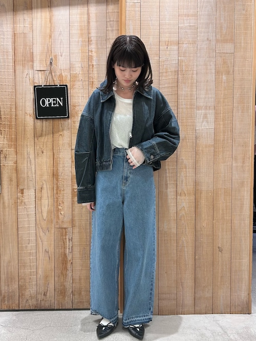 セール】【UNISEX】デニムショートジャケット/セットアップ対応