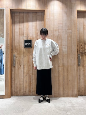 「CIAOPANIC TYPY（チャオパニックティピー）のアイテム（スウェット）」を使った、すいさん（レディース・160cm）の春コーディネート